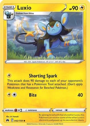 Luxio 042/159 - SWSH Crown Zenith Reverse Holofoil