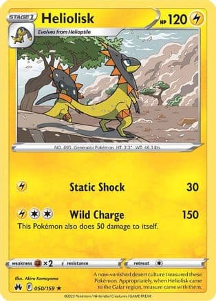 Heliolisk 050/159 - SWSH Crown Zenith Reverse Holofoil