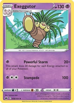 Exeggutor 058/159 - SWSH Crown Zenith