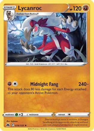 Lycanroc 074/159 - SWSH Crown Zenith