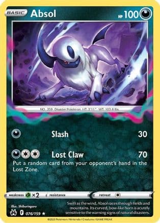 Absol 076/159 - SWSH Crown Zenith Holofoil