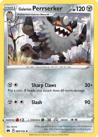 Galarian Perrserker 085/159 - SWSH Crown Zenith