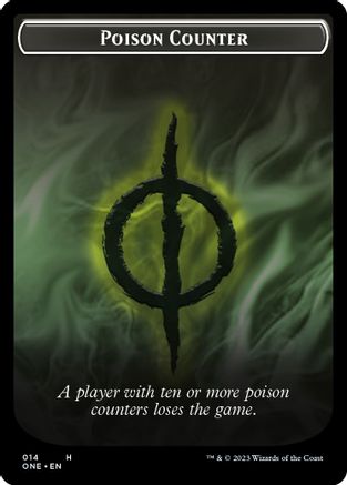 Poison Counter // Beast Double-sided Token () [Commander: Phyrexia: All Will Be One]