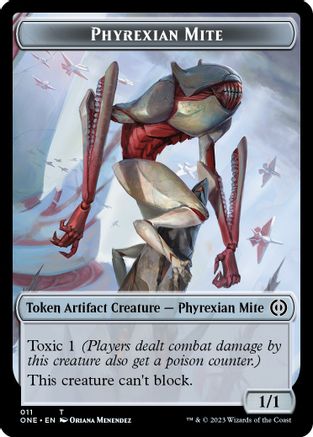 Phyrexian Mite // Phyrexian Insect Double-Sided Token (11 // 16) [Commander: Phyrexia: All Will Be One]