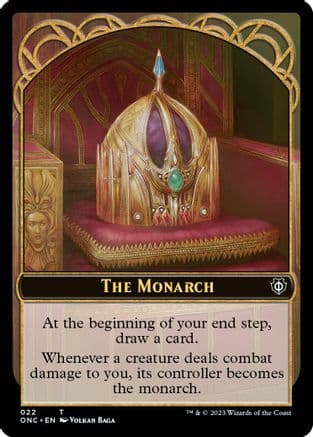 The Monarch // Golem Double-sided Token () [Commander: Phyrexia: All Will Be One]