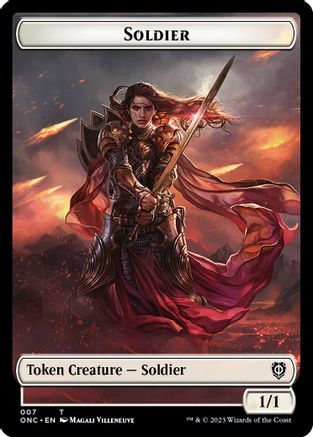 Soldier (007) // Angel (002) Double-sided Token () [Commander: Phyrexia: All Will Be One]