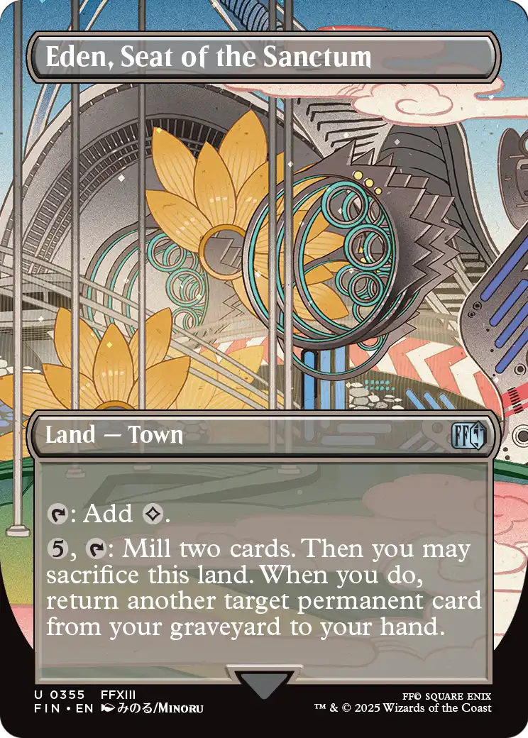 Eden, Seat of the Sanctum (Borderless) (355) [FINAL FANTASY]  Foil