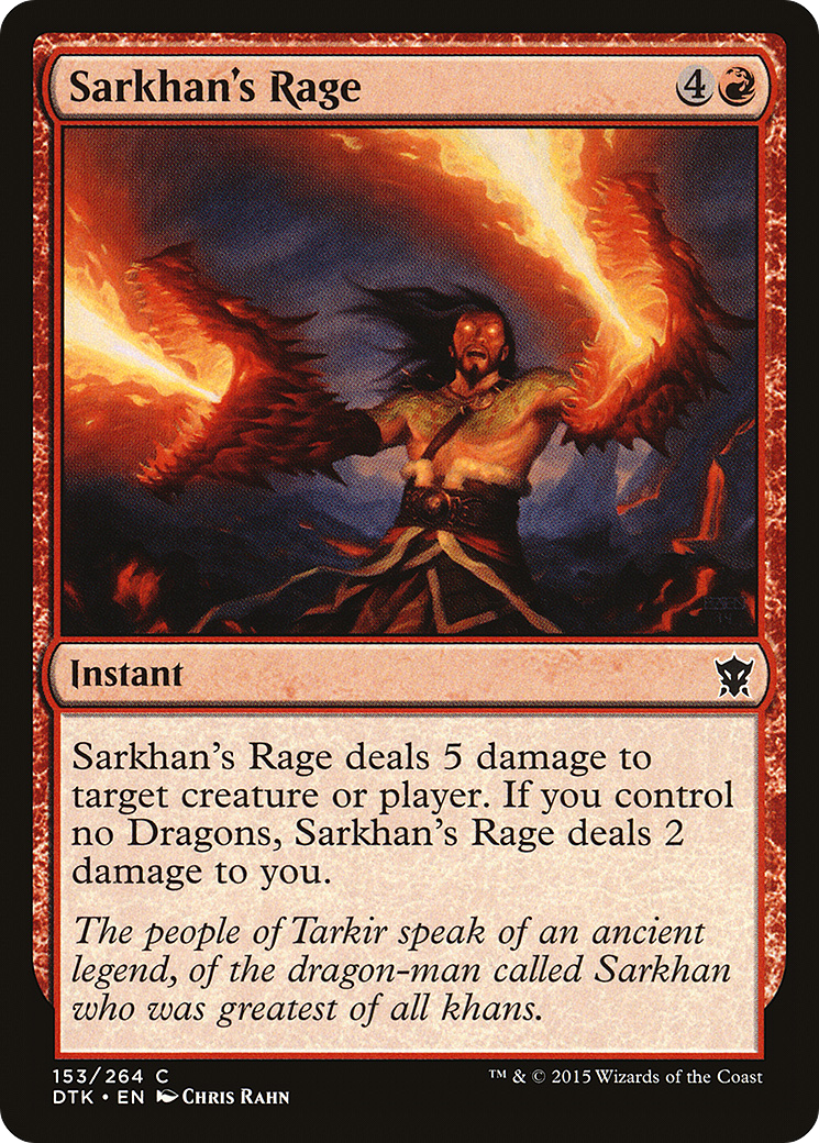 Sarkhan's Rage [Dragons of Tarkir] Foil