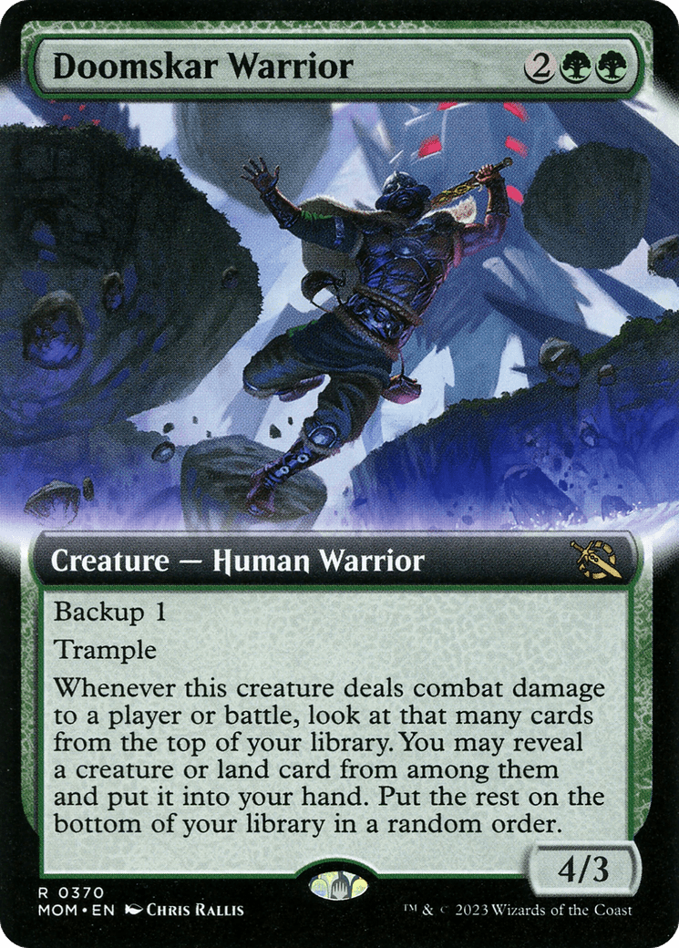 Doomskar Warrior (Extended Art) [March of the Machine] Foil