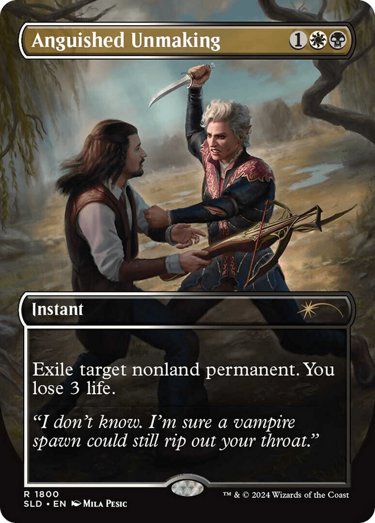 Anguished Unmaking (SLD-1800) - Secret Lair Drop (Borderless) Foil