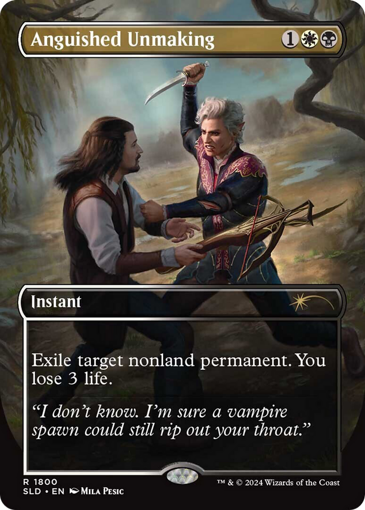 Anguished Unmaking (SLD-1800) - Secret Lair Drop (Borderless) Foil