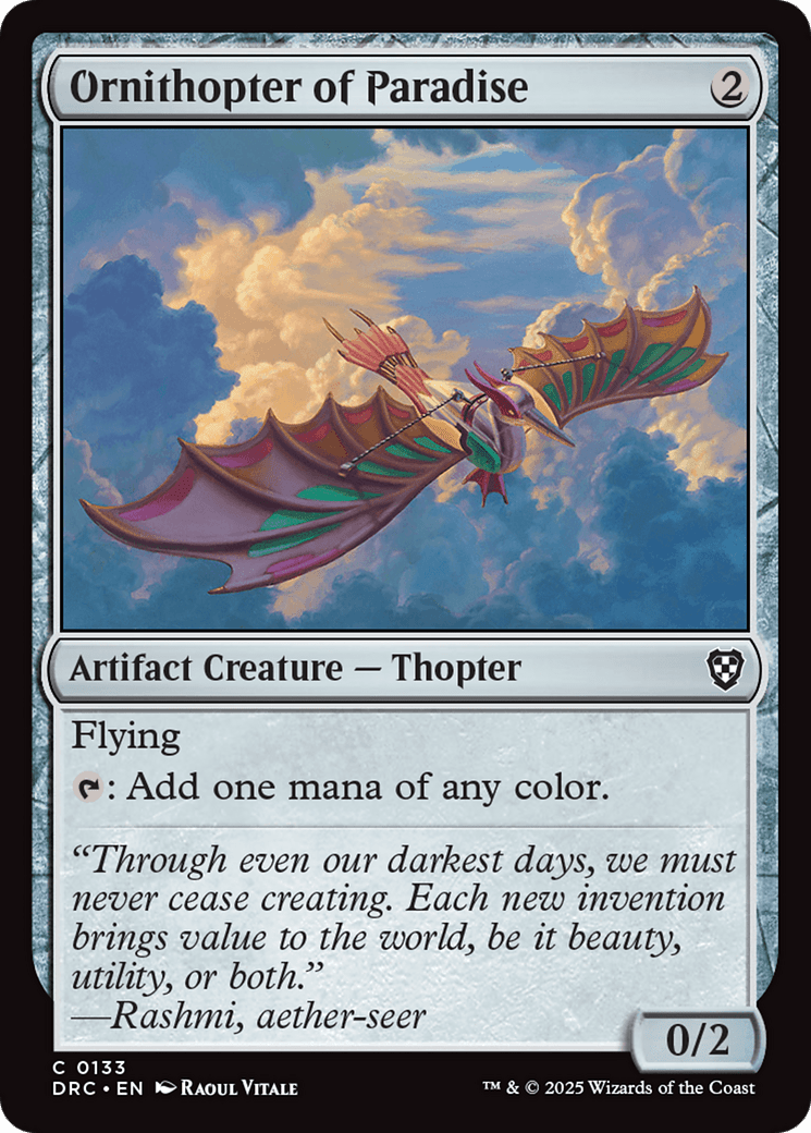 Ornithopter of Paradise (-133) [Commander: Aetherdrift]