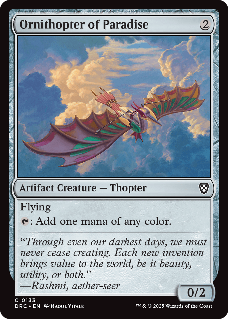 Ornithopter of Paradise (-133) [Commander: Aetherdrift]