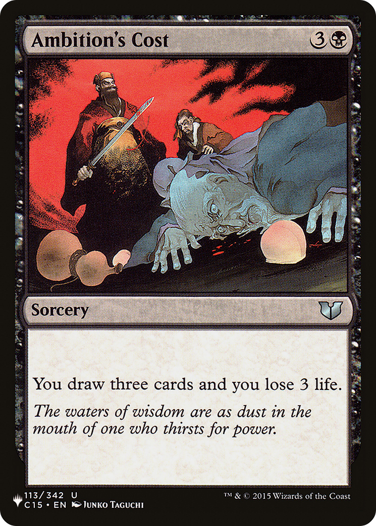 Ambition's Cost |  (C15-113) [The List]
