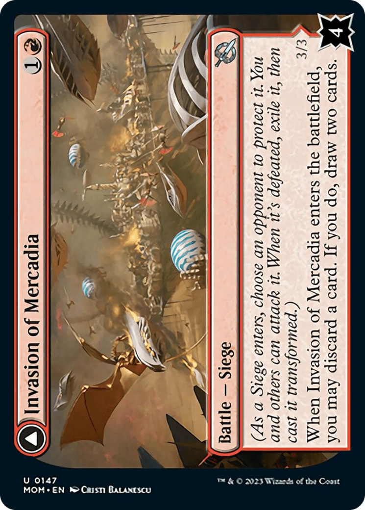 Invasion of Mercadia // Kyren Flamewright [March of the Machine] Foil