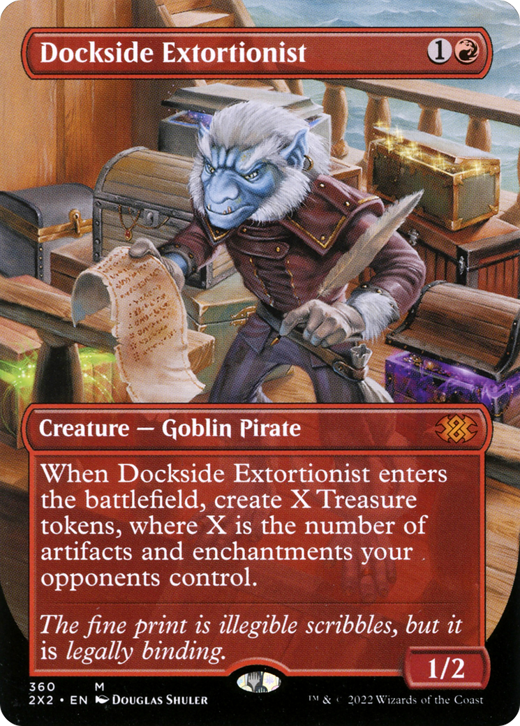 Dockside Extortionist (Borderless Alternate Art) [Double Masters 2022] Foil