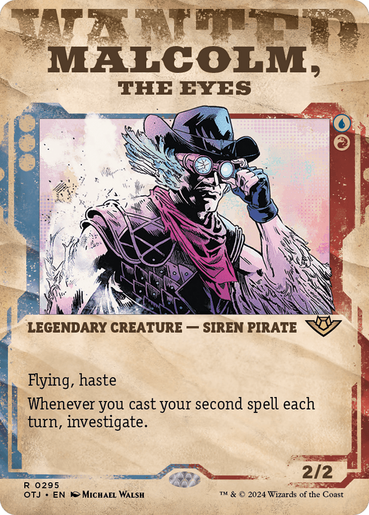 Malcolm, the Eyes (Showcase) [Outlaws of Thunder Junction] Foil