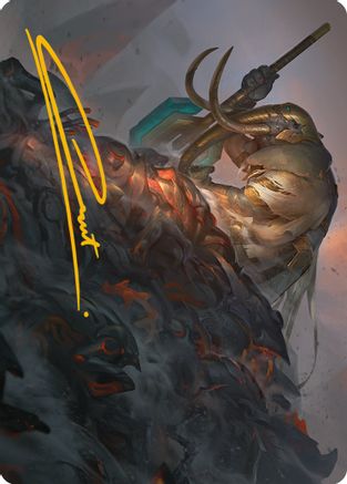 Against All Odds Art Card (Gold-Stamped Signature) |  (001) [Art Series: Phyrexia: All Will Be One]