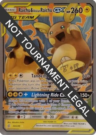 Raichu & Alolan Raichu GX 2019 (Haruki Miyamoto) 054- World Championship Decks