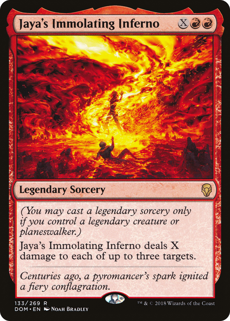 Jaya's Immolating Inferno [Dominaria] Foil