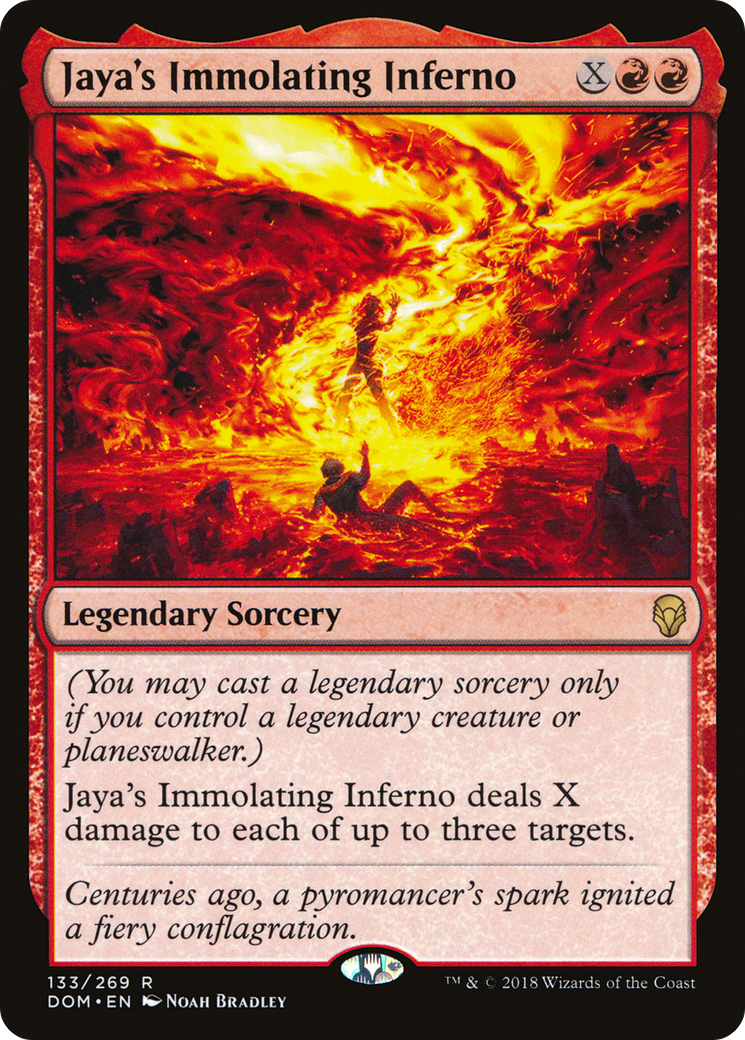 Jaya's Immolating Inferno [Dominaria] Foil