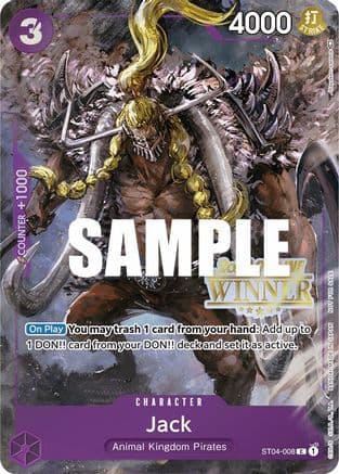 Jack (Offline Regional 2023) [Winner] (ST04-008) - One Piece Promotion Cards