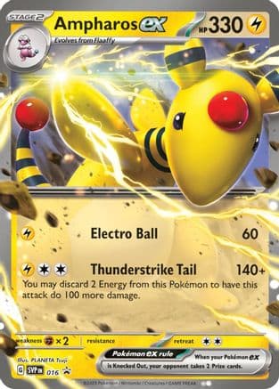 Ampharos ex 016- SV Scarlet & Violet Promo Cards Holofoil