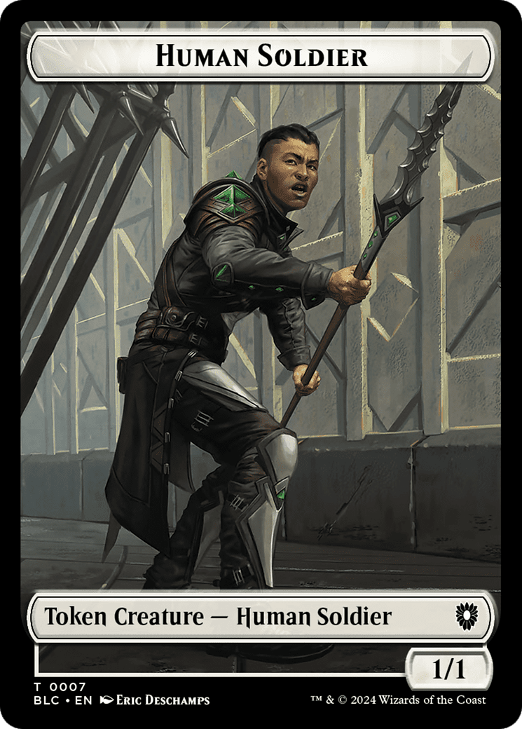 Human Soldier (TBLC-007) - Bloomburrow Commander Tokens Foil