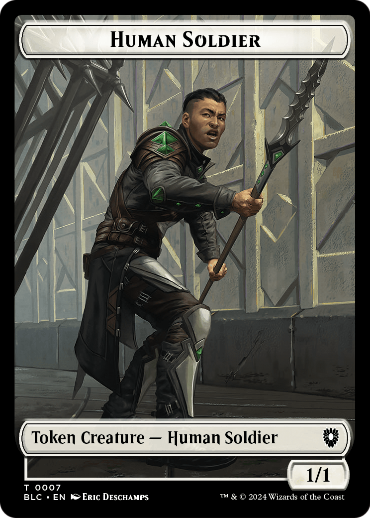 Human Soldier (TBLC-007) - Bloomburrow Commander Tokens Foil