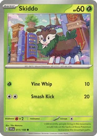 Skiddo 011- SV01 Scarlet & Violet Base Set Reverse Holofoil