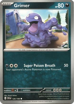 Grimer 126- SV01 Scarlet & Violet Base Set Reverse Holofoil