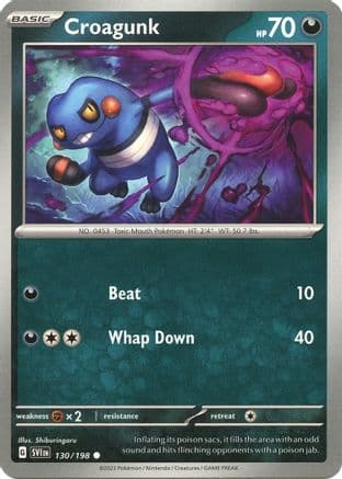 Croagunk 130- SV01 Scarlet & Violet Base Set Reverse Holofoil