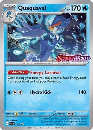 Quaquaval (Prerelease) 005- SV Scarlet & Violet Promo Cards Holofoil