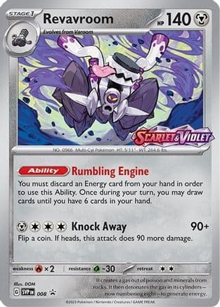 Revavroom (Prerelease) 008- SV Scarlet & Violet Promo Cards Holofoil