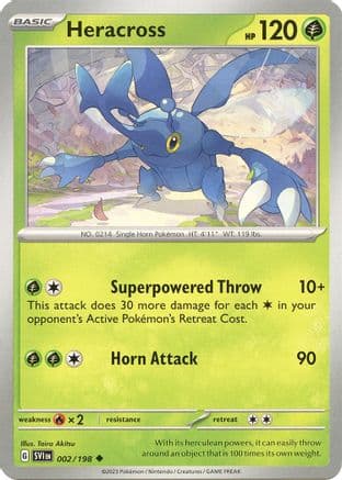 Heracross 002- SV01 Scarlet & Violet Base Set Reverse Holofoil