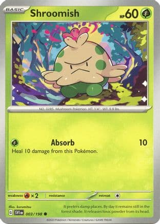 Shroomish 003- SV01 Scarlet & Violet Base Set Reverse Holofoil