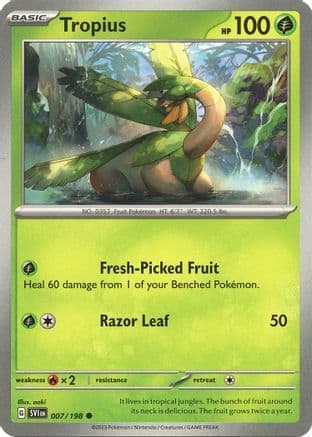 Tropius 007- SV01 Scarlet & Violet Base Set Reverse Holofoil