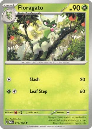 Floragato 014- SV01 Scarlet & Violet Base Set Reverse Holofoil