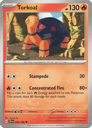 Torkoal 035- SV01 Scarlet & Violet Base Set Reverse Holofoil