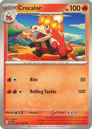 Crocalor 037- SV01 Scarlet & Violet Base Set Reverse Holofoil