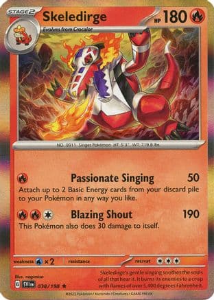 Skeledirge 038- SV01 Scarlet & Violet Base Set Reverse Holofoil