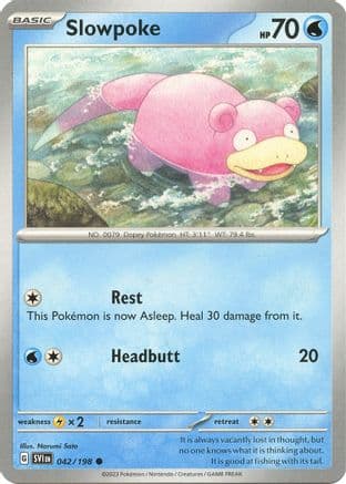 Slowpoke 042/198 - SV01 Scarlet & Violet Base Set Reverse Holofoil