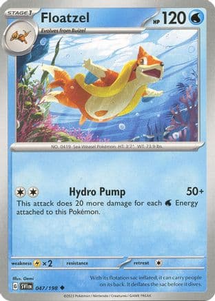 Floatzel 047- SV01 Scarlet & Violet Base Set Reverse Holofoil