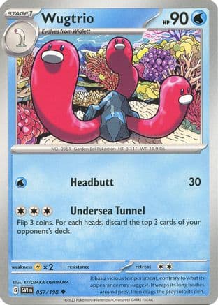 Wugtrio 057- SV01 Scarlet & Violet Base Set Reverse Holofoil