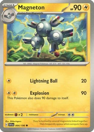 Magneton 064- SV01 Scarlet & Violet Base Set Reverse Holofoil