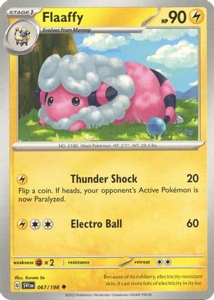 Flaaffy 067- SV01 Scarlet & Violet Base Set Reverse Holofoil