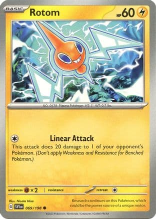 Rotom 069/198 - SV01 Scarlet & Violet Base Set Reverse Holofoil