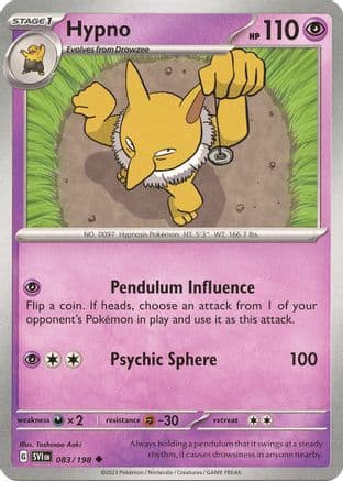 Hypno 083- SV01 Scarlet & Violet Base Set Reverse Holofoil