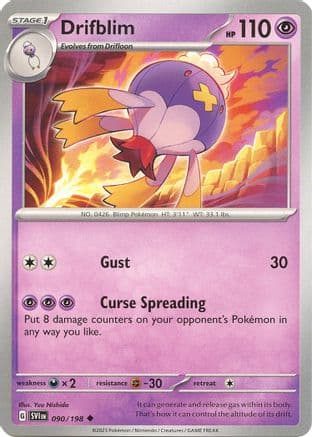 Drifblim 090- SV01 Scarlet & Violet Base Set Reverse Holofoil