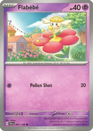 Flabebe 091- SV01 Scarlet & Violet Base Set Reverse Holofoil